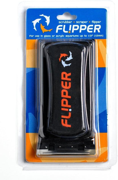FL!PPER Standard Aquarium Algae Magnet Cleaner front view of the dual sided scrubbing pad.