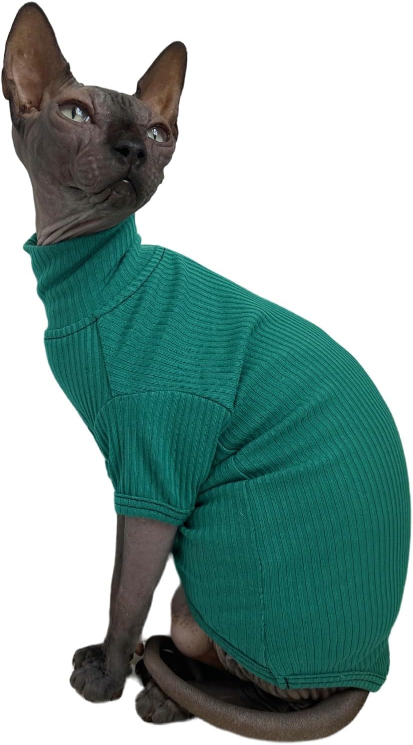 Close up of soft cotton fabric texture on cat sweater