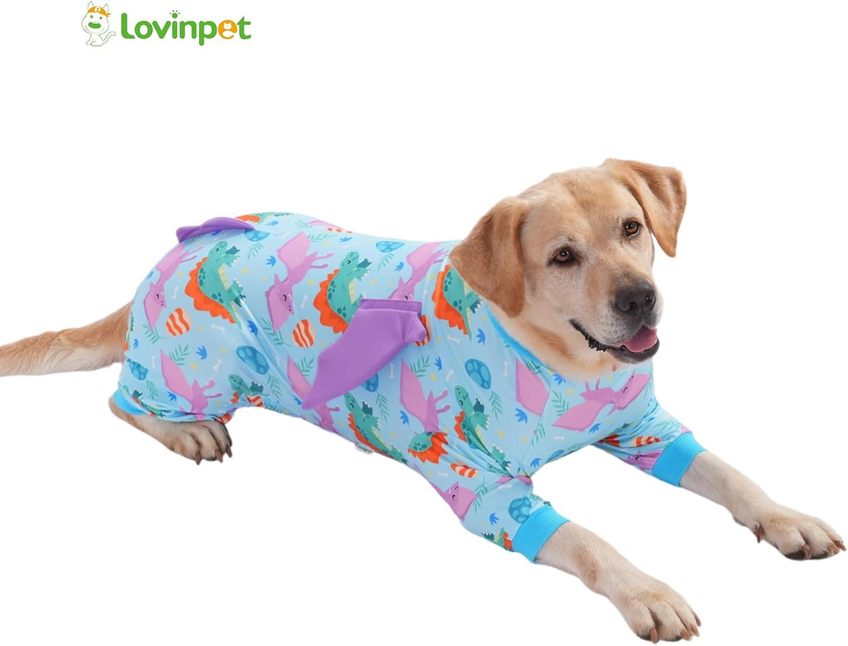 LovinPet dinosaur dog costume full coverage sleepwear clothes close up