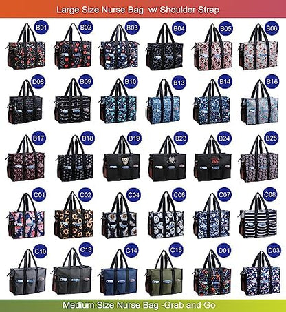 Abamerica nurse bag side view showing water bottle pockets