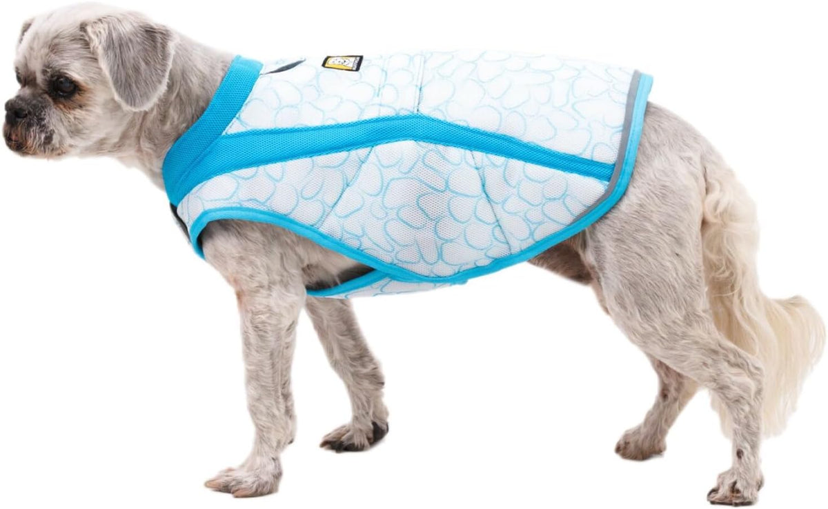 Premium three layer construction dog swamp cooler vest for hiking