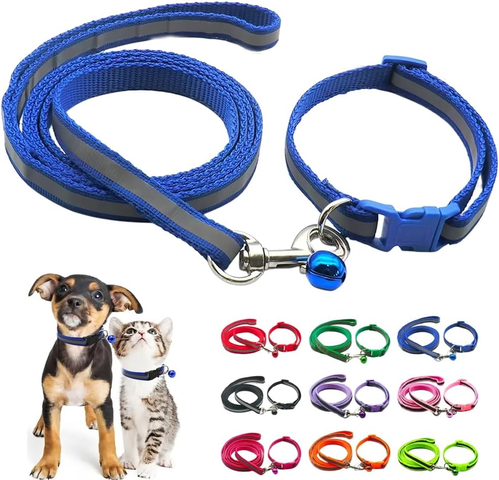 Orange Cat Collar and Leash Set, Reflective Puppy Collar and Leash Adjustable Quick Release Dog Collars for Small Dogs with Bell for Tiny Little XXS XS Extra Small Breed Pets Kittens Girls Boys - Image 11