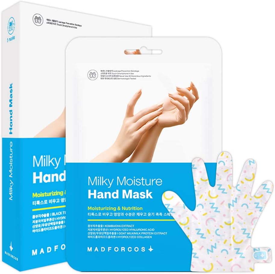Madforcos Moisturizing Hand Mask 5 Pairs front packaging view