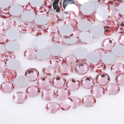 Kdkyy SS20 5mm light pink flatback rhinestones front view