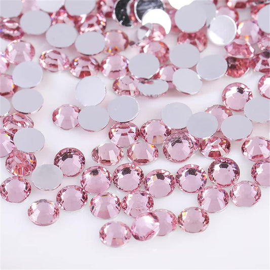 Kdkyy SS20 5mm light pink flatback rhinestones front view