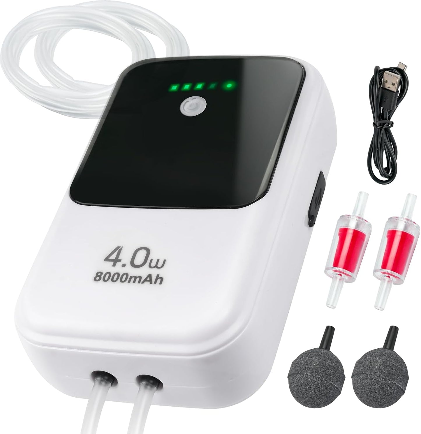 Ghosthorn Silent Rechargeable Aerator for Fish, Large Capacity Aquarium Air Pump with Universal Clip for Most Bait Buckets Dual Operating Mode - Image 10