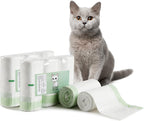 Swodition heavy duty cat litter disposal bags demonstration in a large tray.