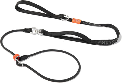HowGo Slip Lead Dog Leash front view showing the premium black braided nylon design.