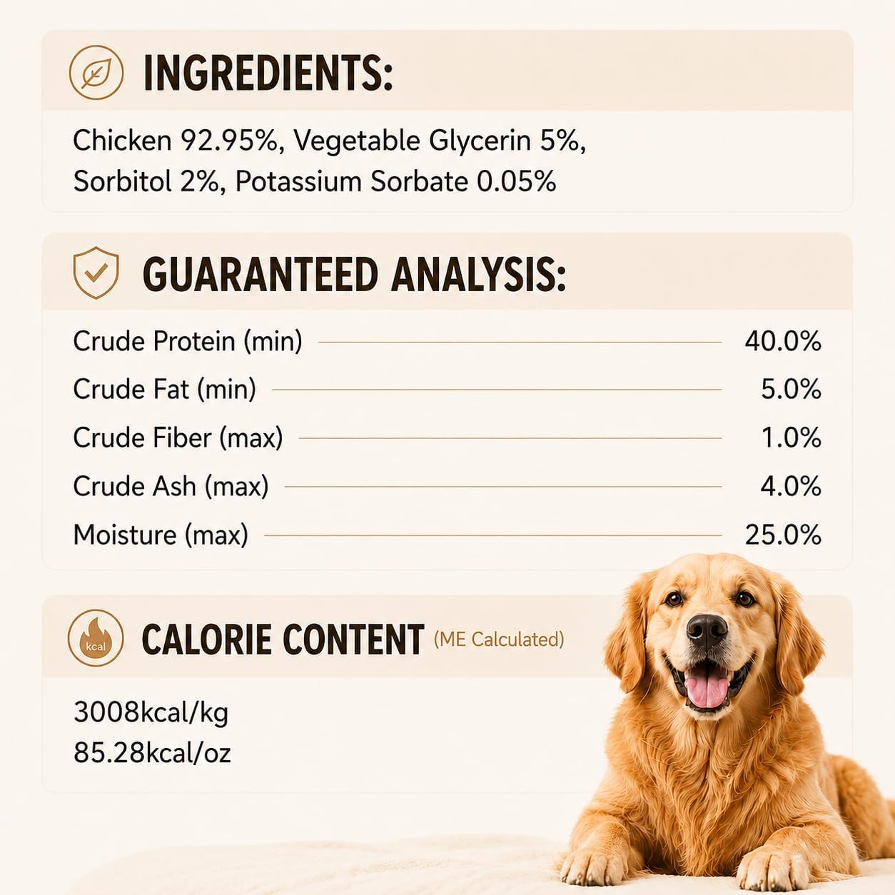 Chewy low fat chicken breast strips dog snack close up view