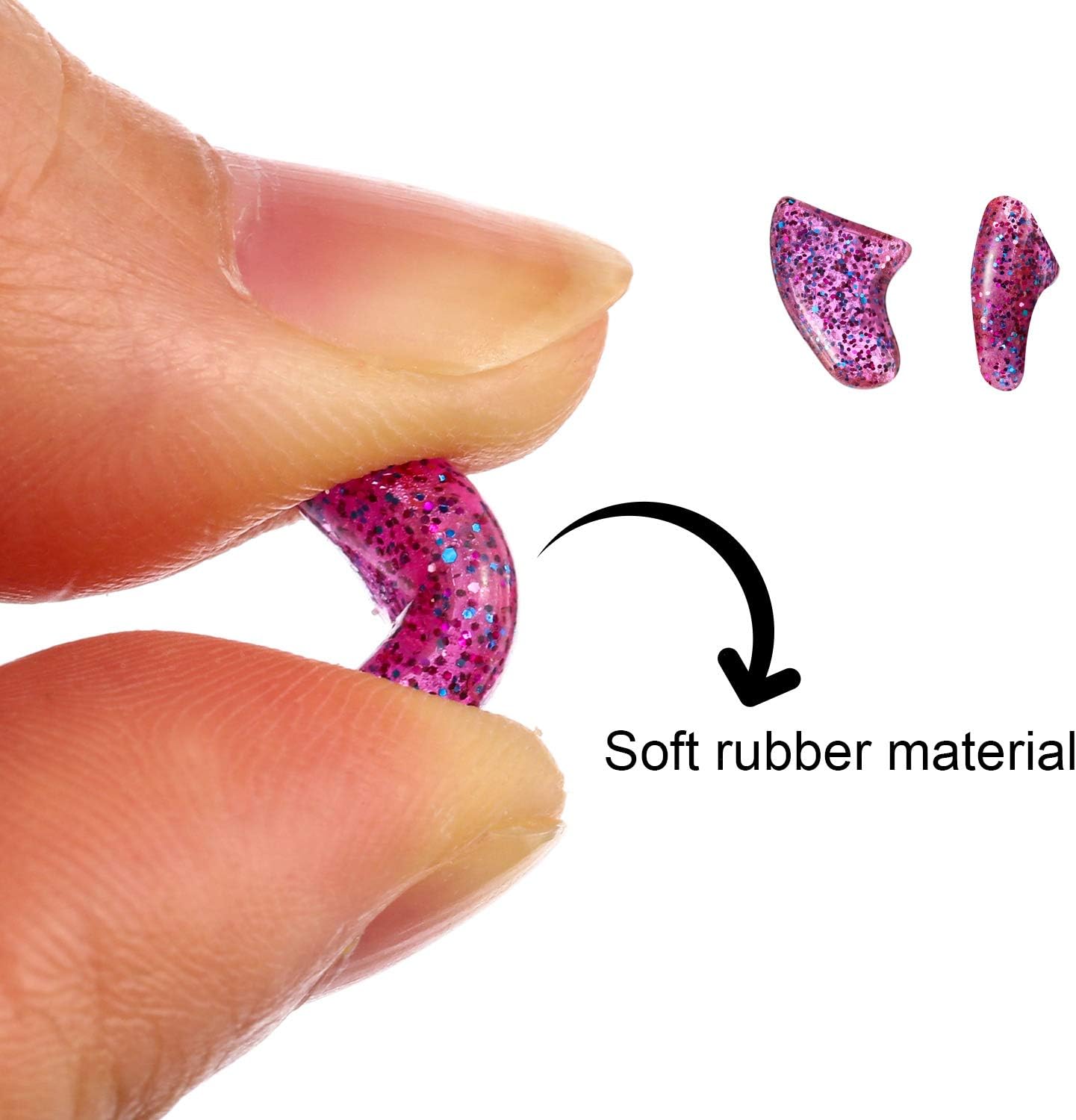 Step by step instruction guide graphic for applying vinyl resin cat nail caps safely.