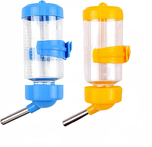 2 PCS Pet Cage Water Bottle No Drip Small Animal Water Bottle, Hanging Hamsters Water Bottle,for Rabbit, Guinea Pig, Hedgehog, Squirrel, Hamster,Random Color - Image 1