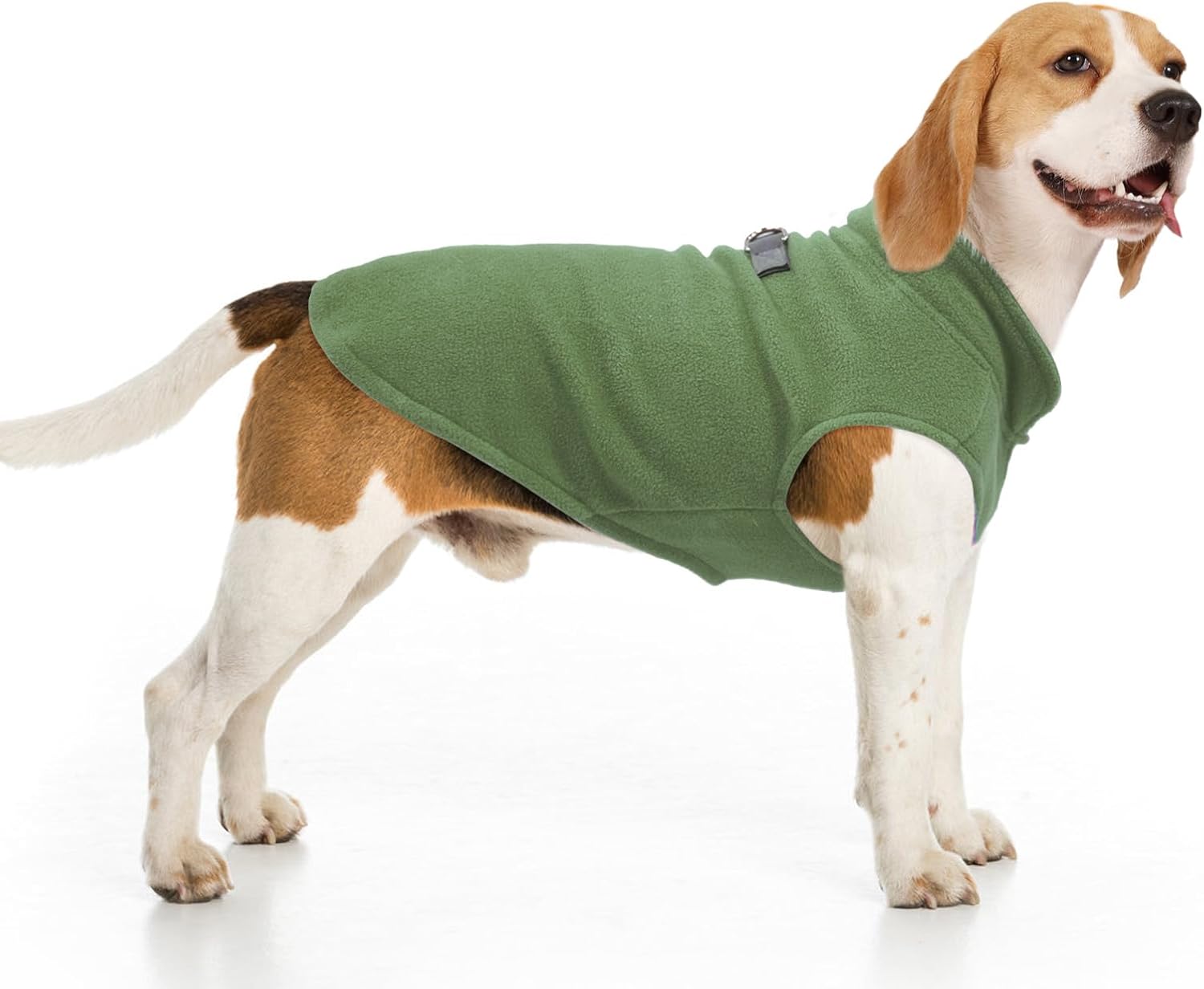 BEAUTYZOO Small Dog Sweater Fleece Vest Winter Jacket, D-Ring Leash Attachment for XS S Puppy Medium Sized Breeds Dogs, Cold Weather Dog Clothes Windproof Keep Warm, Black Bones Paw L - Image 10