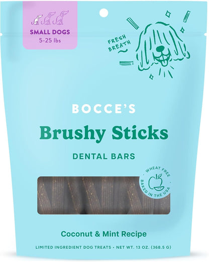 Bocce's Bakery Dental Brushy Sticks for Medium Dogs - Natural, Wheat-Free Dental Bars to Support Oral Health & Fresh Breath, Made with Real Ingredients - Coconut & Mint Recipe (2 Pack Bundle) - Image 9