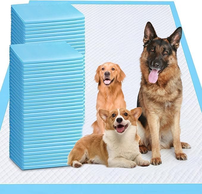 Odorless extra large puppy pee pads front view pack of forty count