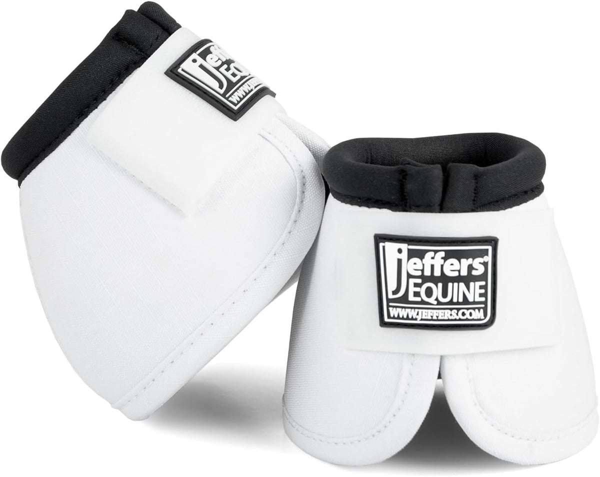 Jeffers Equine No Turn Bell Boots for Horses - Bisbee Blue, Medium | Shock Absorbing Hoof Protection | Secure Double Hook & Loop Closure, Perfect for Travel, Turnout, Training, & Riding - 1 Pair - Image 12