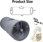TiLanmiy collapsible pet tunnel folded down flat for compact storage.