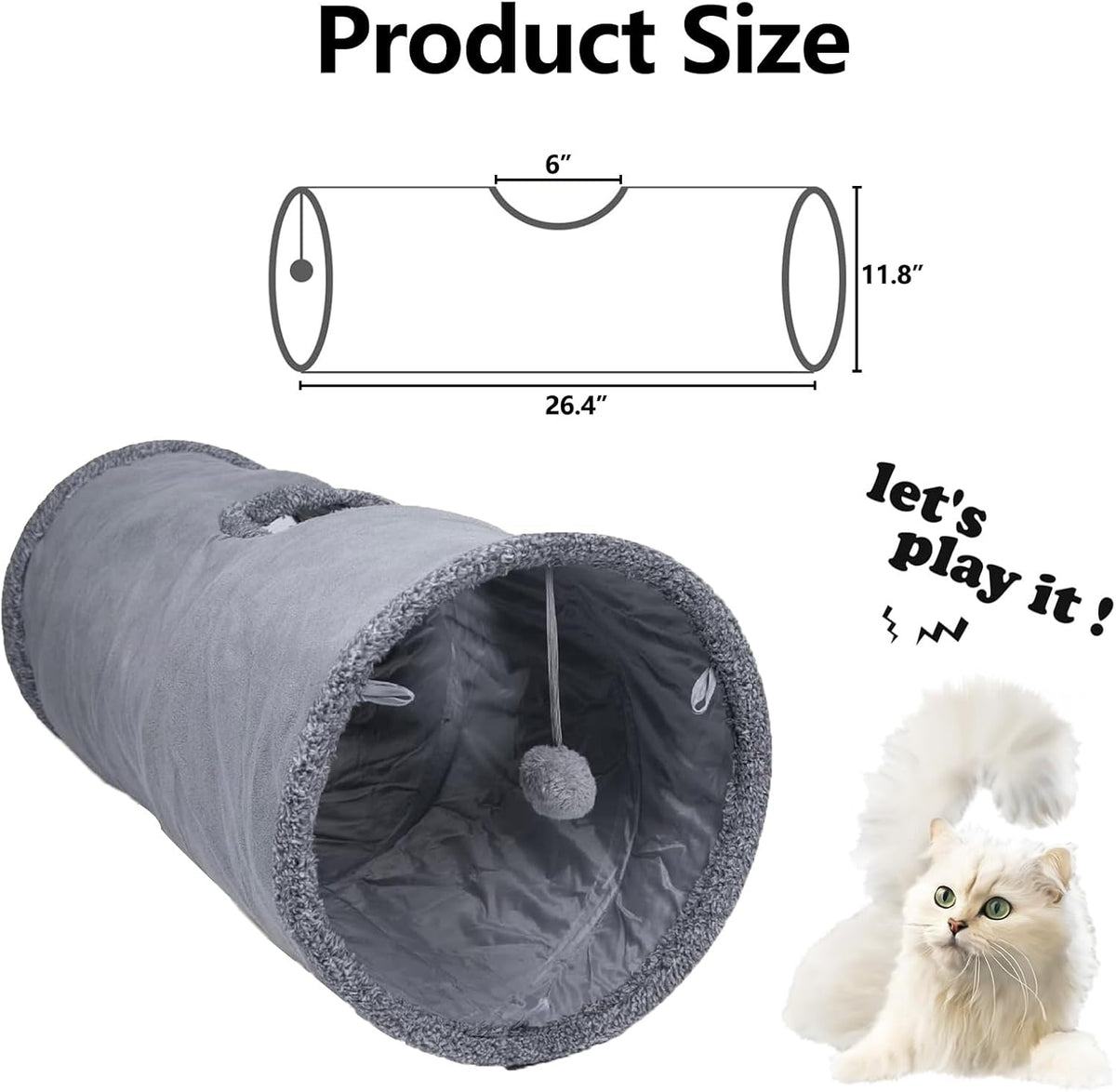 TiLanmiy collapsible pet tunnel folded down flat for compact storage.