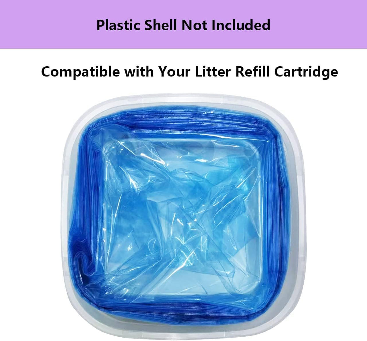 WECATION multi layer cat litter disposal bags side angle view