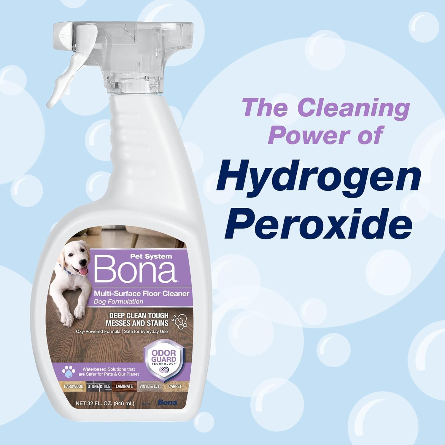 Comparison of Bona pet spray cleaning effectiveness on floor stains