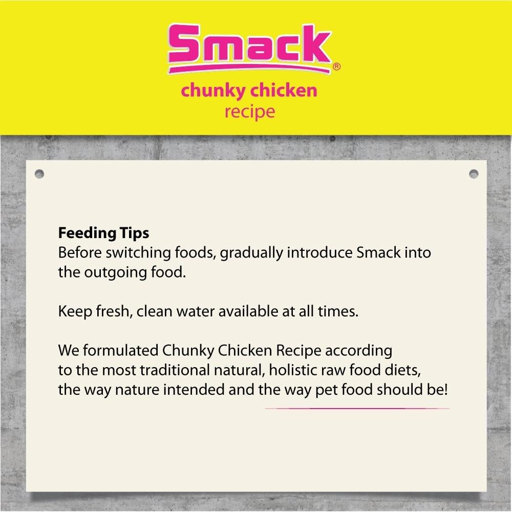 Smack Pet Food 8.8 ounce bag size comparison