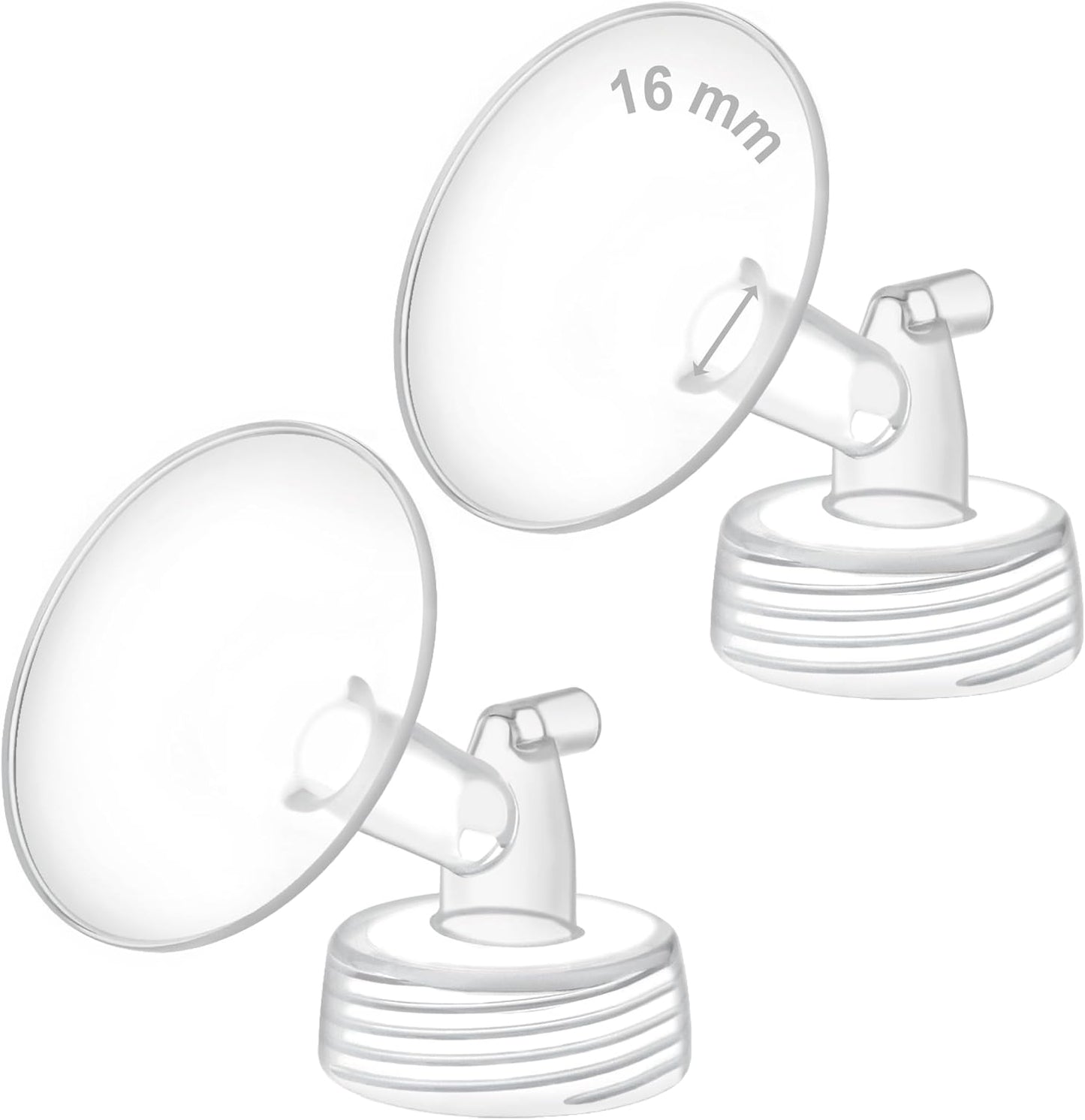 Maymom 16mm wide neck breast pump flange front view