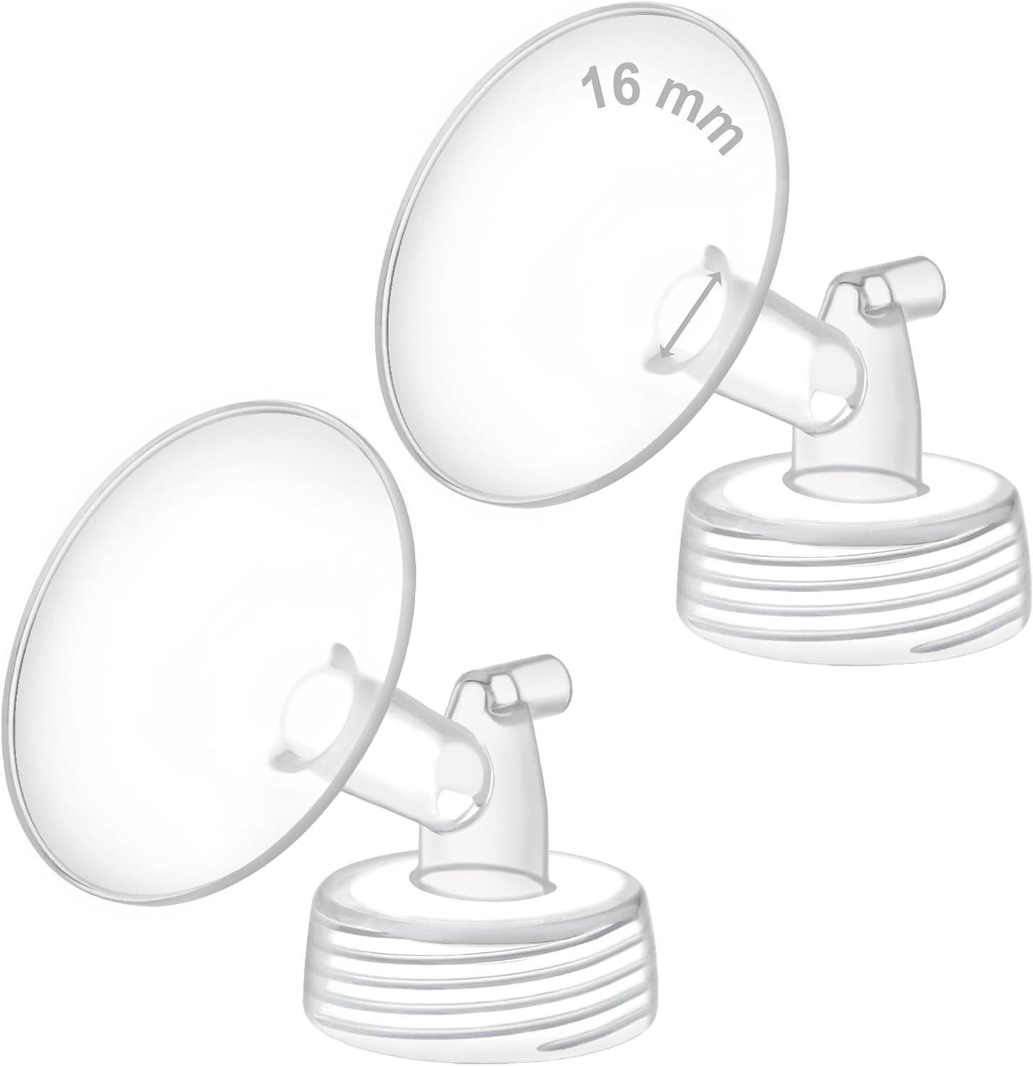 Maymom 16mm wide neck breast pump flange front view