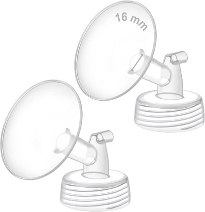 Maymom 16mm wide neck breast pump flange front view