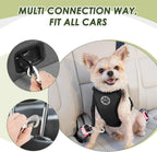 SlowTon Dog Seatbelt, 2 Pack Dog Seat Belt Car Leash Adjustable Elastic Bungee Buffer Heavy Duty Nylon Reflective Pet Safety Tether Connect to Dog Harness for Travel Riding in Vehicle (Daul Clip, B) - Image 6