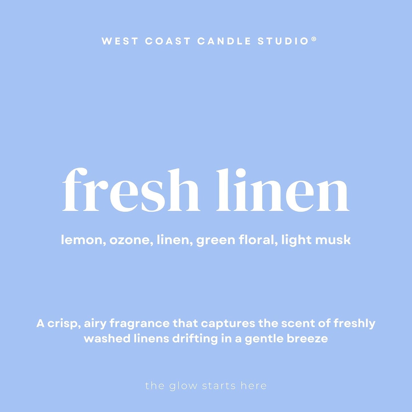 West Coast Candle Company fresh linen odor eliminating wax melts for dogs packaging