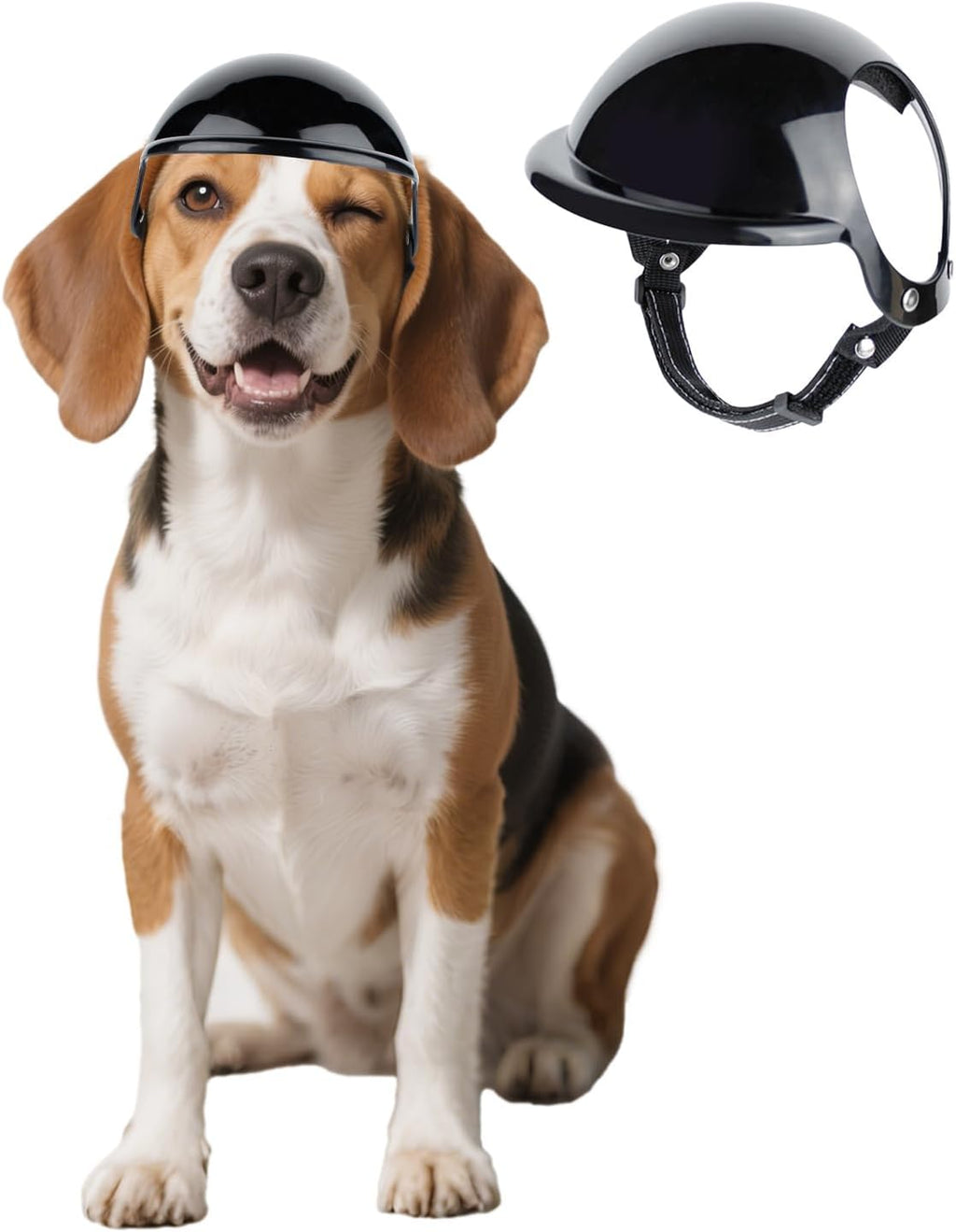 Namsan Dog Helmets for Small Dogs, Small Dog Helmet with Ear Holes, Pet Helmets with Clear Lens, Puppy Helmet Visor for Outdoor Motorcycle Bike Traveling, Pet Hat Head Protection, Adjustable, S - Image 10