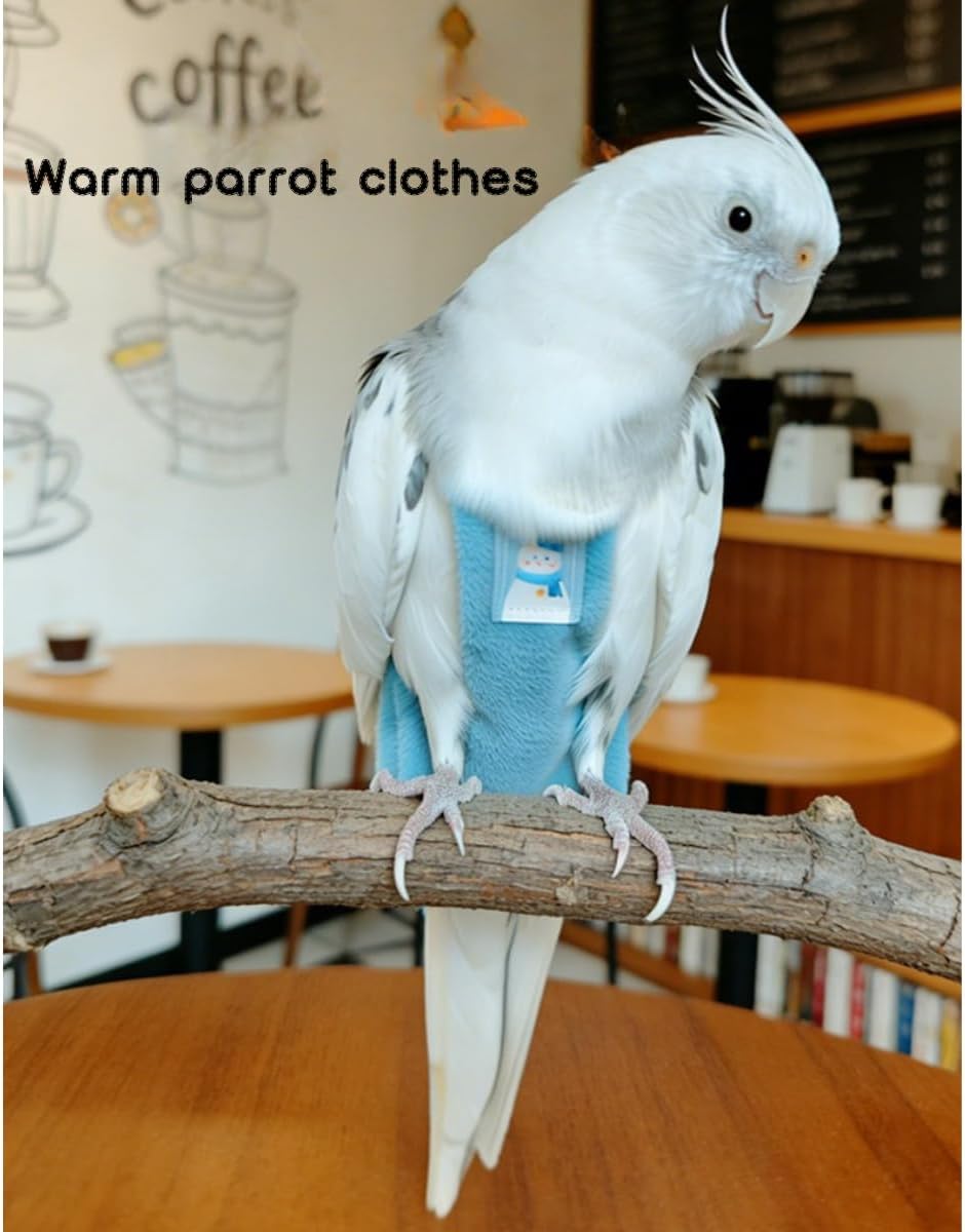 Premium plush velvet parrot diaper designed for small cockatiels and lovebirds.