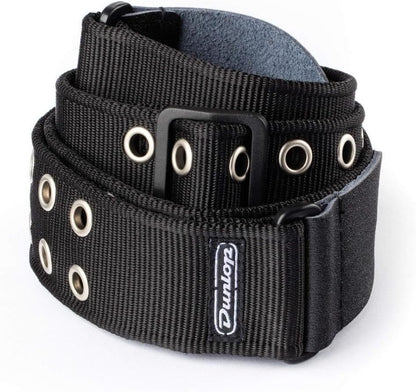 Authentic Jim Dunlop premium jacquard woven instrument strap packaging view