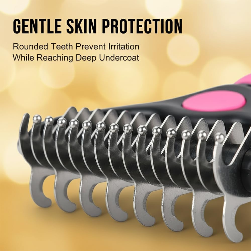 Anti-slip rubber grip detail on SakerPlus grooming tool