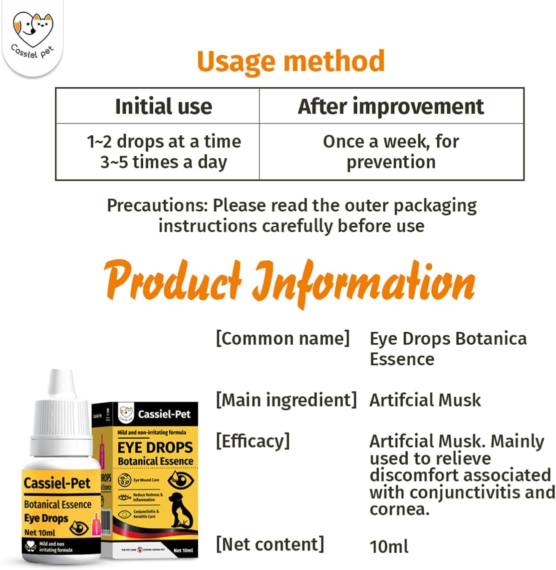 Eye Drops for Eye Infection Treatment, Soothe Infection Allergy, Relieve Dry Eyes & Red EyeEye Cleaner and Tear Stain Remover for Dogs and Cats | 10 ml 0.33 FL OZ (1 Bottle) - Image 9