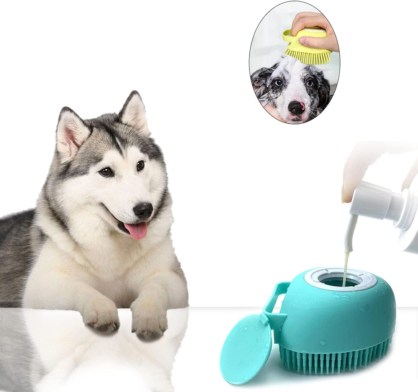 Close up of ELEGX soft silicone bristles for cat and dog grooming
