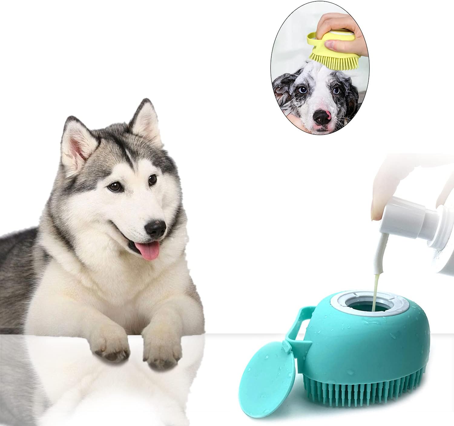 Close up of ELEGX soft silicone bristles for cat and dog grooming