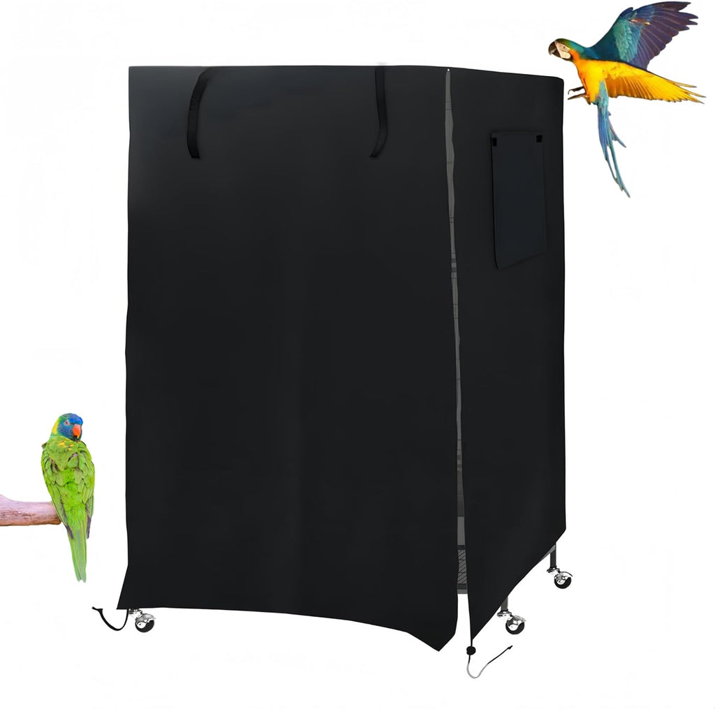 Cohyver universal blackout birdcage cover front view with durable fabric