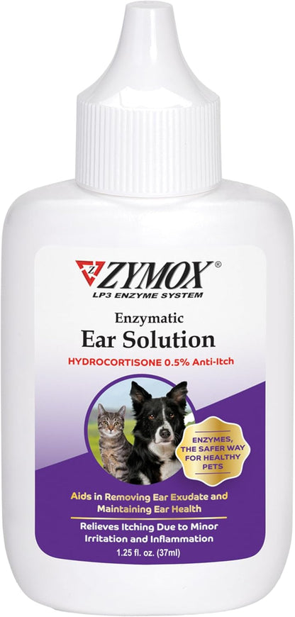 Zymox Enzymatic Ear Solution with 0.5 Percent Hydrocortisone front view