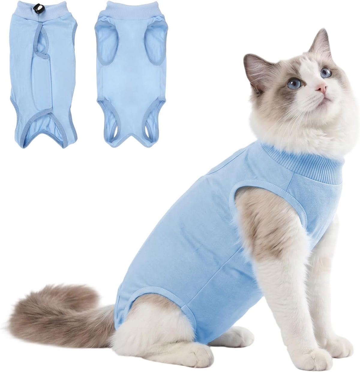 Cat Surgery Recovery Suit, Kitten Anti Licking Onesie for Female Spay Male Neuter, Soft Breathable Surgical Bodysuit, Post Operative Shirt for Abdominal Wound E-Collar & Cone Alternative - Image 10