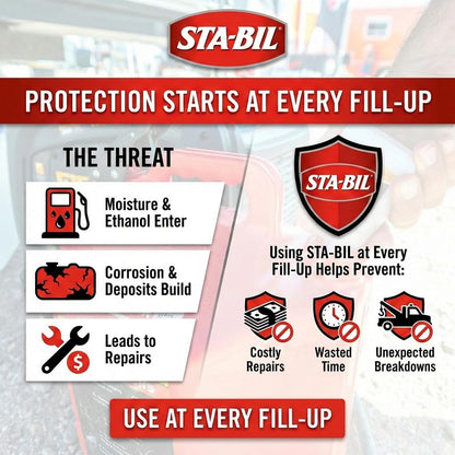 STA-BIL In-Season Protection Fuel System Treatment, 10 oz - Treats 50 Gallons - Fuel System Cleaner & Injector Cleaner, Improves MPG & Engine Performance, Prevents Corrosion & Ethanol Damage - Image 3