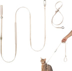 Cat Harness and Leash Set, Escape Proof Cat Harness Lightweight Leash with Padded Handle, Adjustable Leash Harness for Kitten>4lbs Small Large Cats Walking Training (Blush Pink, S) - Image 11