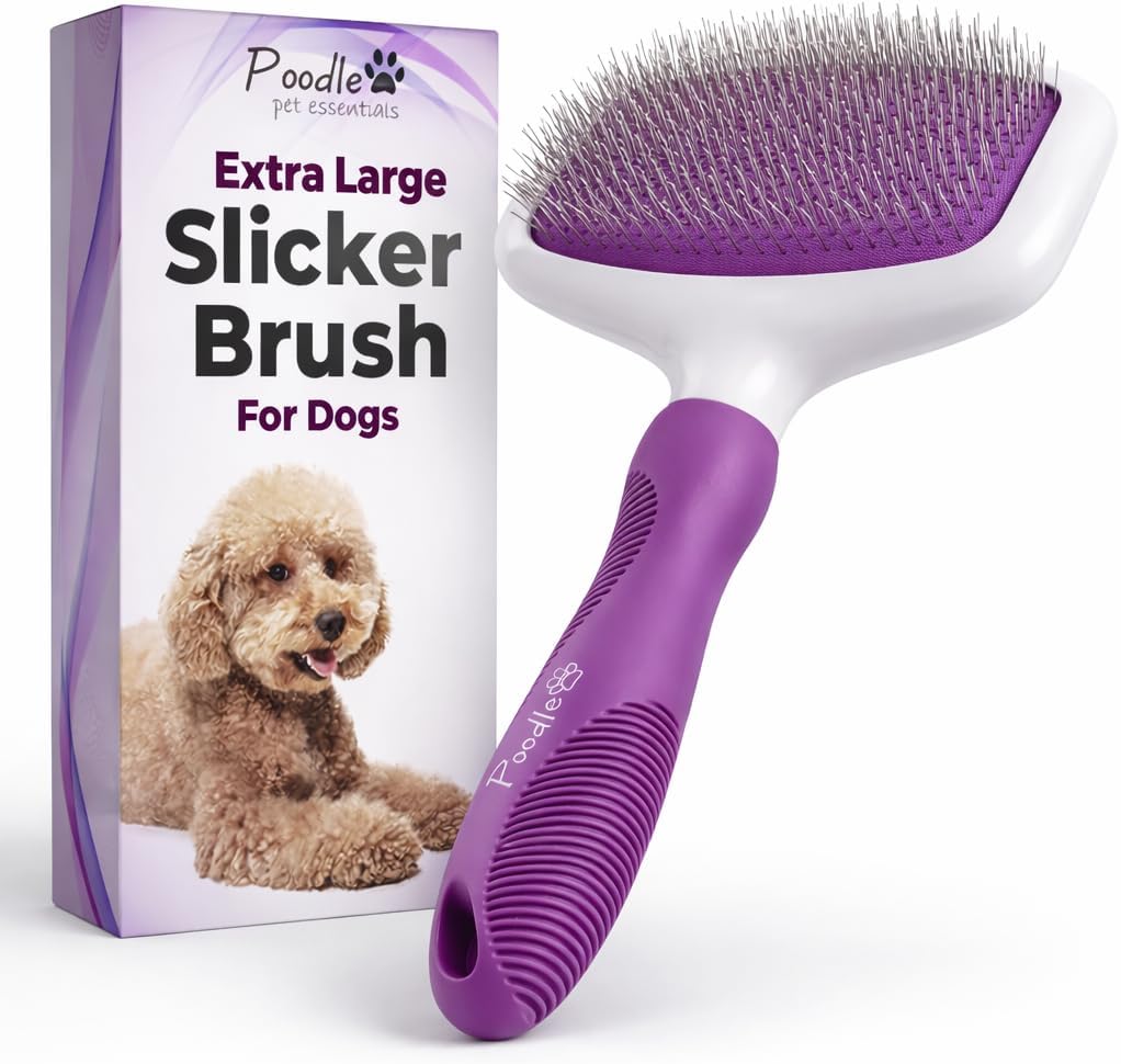 Poodle Pet Slicker Brush - For Dogs, Cats, Rabbits - Matted/Loose Fur, Knots - Suitable for Doodle/Goldendoodle Grooming and Shredding Short/Long Hair - Image 14