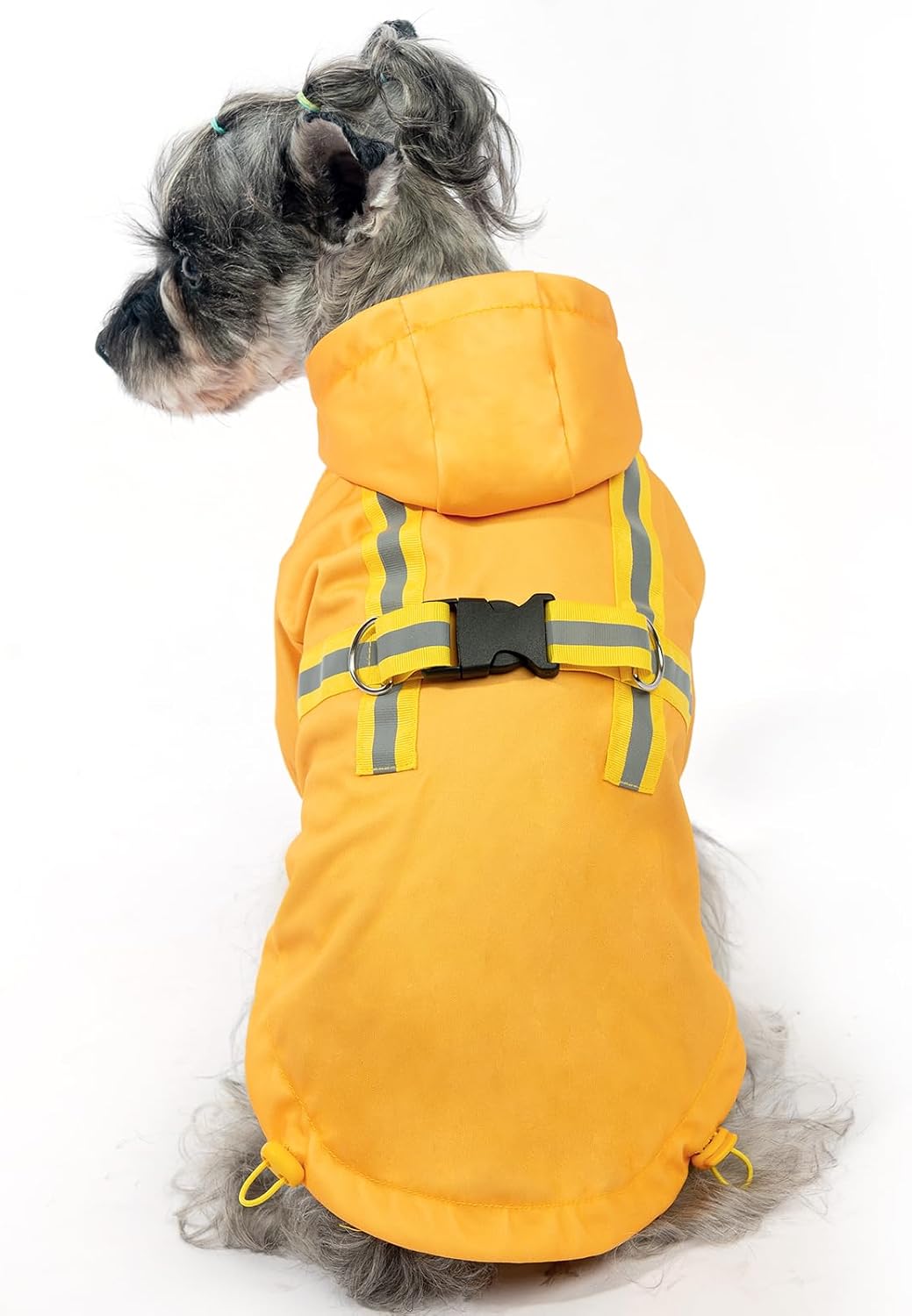 Pupteck blue duck pattern small dog slicker poncho side view