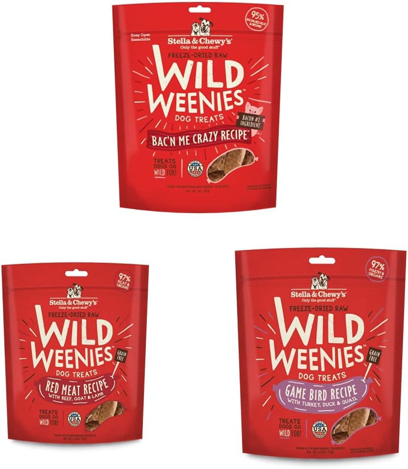 Stella & Chewy's Freeze-Dried Raw Wild Weenies Dog Treats - High-Protein Training Treats for Dogs & Puppies - All-Natural Chicken Recipe with 97% Meat & Organs - USA Made - 3.25 oz Bag - Image 12