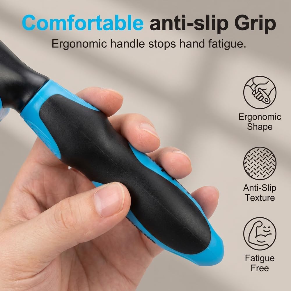 Portable pet grooming brush by Emily Pets reducing undercoat shedding