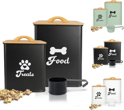 Dog Treat Container 2PCS, Dog Food Storage Container with Lids Airtight, Dog Treat Jars for Kitchen Counter-7+3Lbs, Small Dog Cookie Jar for Storage, (Upgraded) White - Image 9