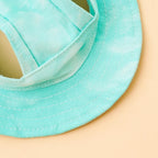Detailed view of the hypoallergenic fabric material of the hat