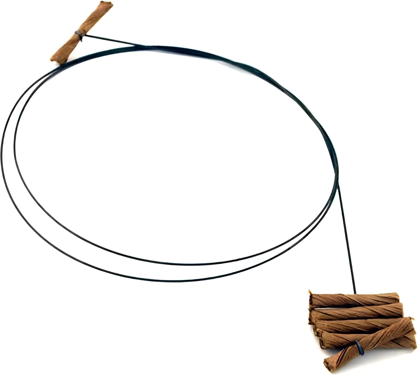 Cat Dancer chase wand rolled cardboard paper tubes closeup for interactive pet play