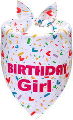 Dog Birthday Girl Bandana for Small Dogs - Reversible Pink Confetti Tie-On Scarf, Happy Birthday Party Outfit Puppy Gift, 9-14" Neck - Image 10