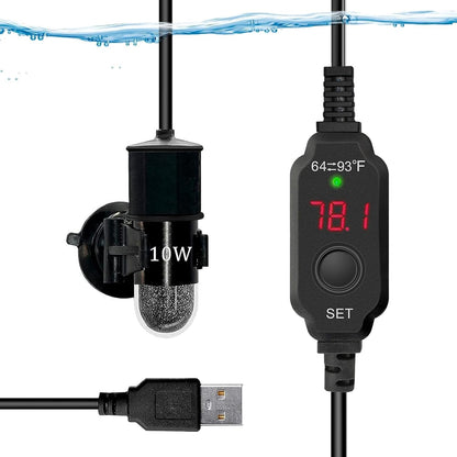 Auomii 10W USB mini submersible aquarium heater front view